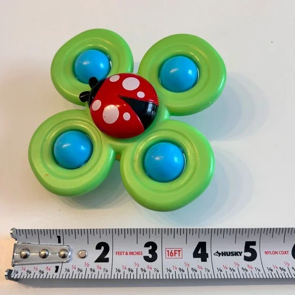 Baby Toy Suction Spinner Ladybug Bath Toy Toddler Windmill Toy - Picture 3 of 3